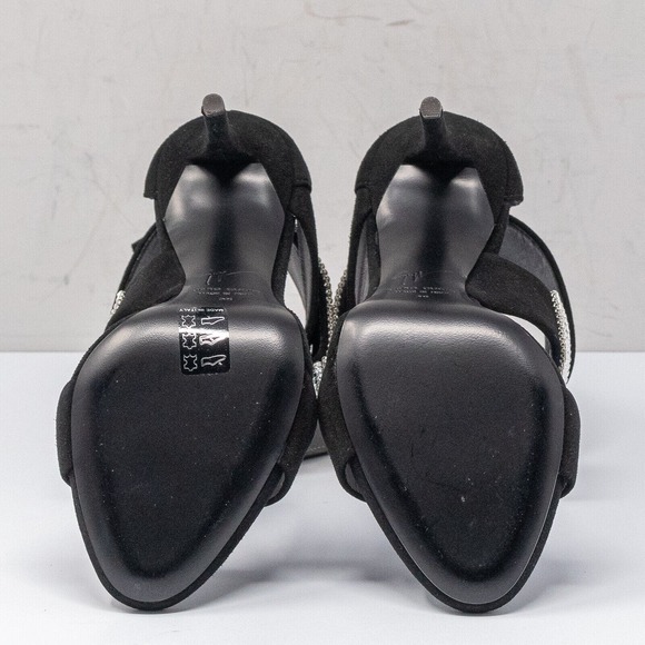 Giuseppe Zanotti Ella Crystal Suede Sandal Heels Size 35 (5 US) - Picture 4 of 8
